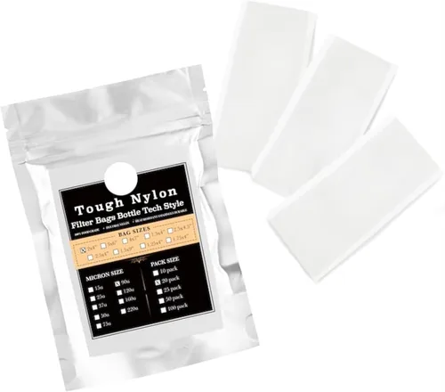 Miniatura 4 de Gutenberg's Tough - Bolsas de filtro de nailon de micras de nailon de 2 x 4 pulgadas Bolsas de filtro de té BTS (paquete de 10, 37U (Micron))