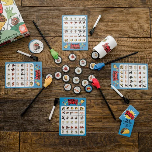 Miniatura 3 de MindWare Finger Food Frenzy - Juego de mesa con destreza rápida y estrategia con mini herramientas de mano, juego competitivo para niños a partir