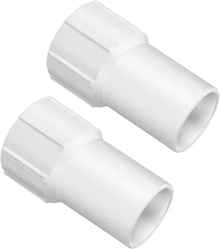 TonGass Paquete de 2 manguitos de manguera de piscina de 1-1/2 pulgadas, manguito roscado para aspiradoras de piscina en espiral, mangueras que
