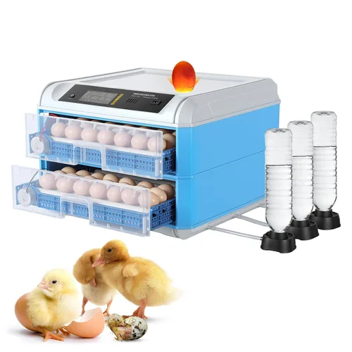 Incubadora automática de 120 huevos, incubadora automática para incubar huevos, con girador automático de huevos, control de temperatura y humedad,