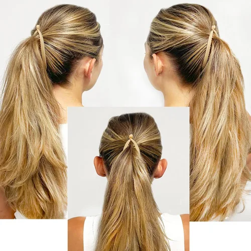 Miniatura 2 de Camila Paris CP3133 - Peine de pelo con clip de plátano francés de 4.5 pulgadas, para niñas, estilo clásico, flexible, para cola de caballo Beige