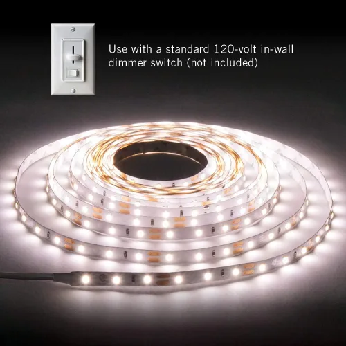 Miniatura 3 de Armacost Lighting 421502 Ribbon Flex Home - Kit de cinta LED para el hogar, 16 pies, regulable CA (3000 K) 300 luces LED y conector de cable