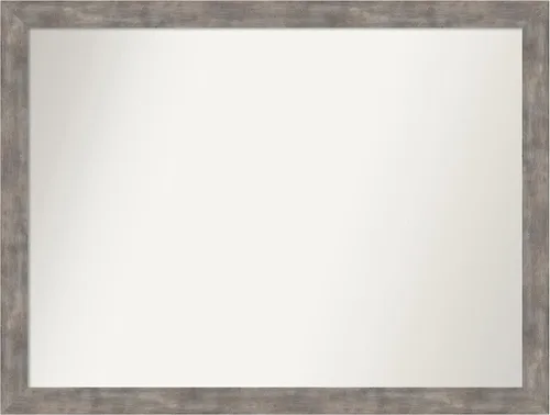 Miniatura 241 de Amanti Art Silver Bathroom Mirror for Over Sink, 24x49 Custom Made Marred Pewter Rectangle Vanity Mirror, Oversize Casual Wood Frame, Hangs Estaño