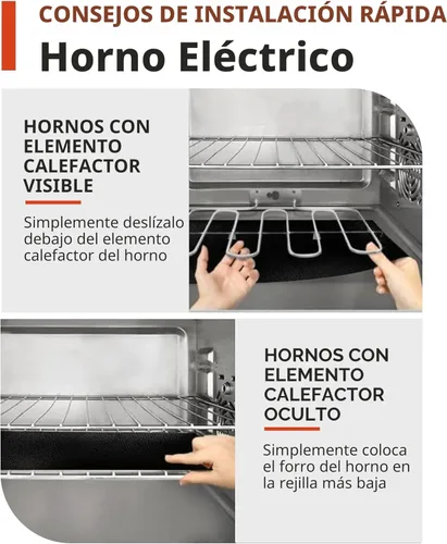 Miniatura 9 de Revestimientos para horno para la parte inferior del horno - Paquete de 2 alfombrillas grandes de servicio pesado para horno, 17" x 25" Negro