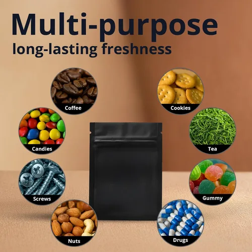 Miniatura 7 de COLSEN – Paquete de 100 bolsas planas herméticas resellables de mylar (tereftalato de polietileno/PET) metalizado, de 3 x 4 pulgadas