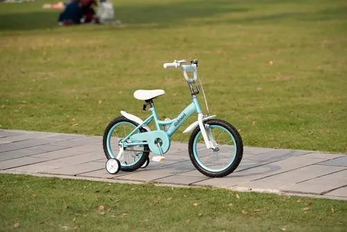 Miniatura 9 de Bicicleta para niños de 14, 16 y 18 pulgadas para niños y niñas de 3 a 9 años, bicicleta infantil con campana y ruedas de entrenamiento, múltiples