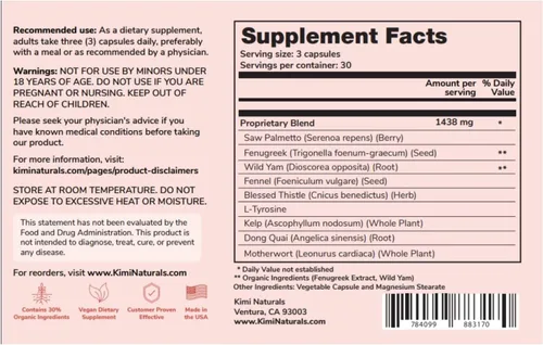 Miniatura 8 de KIMI Naturals Breast Max Plus - Píldoras de mejora de senos l Suplemento potenciador para un crecimiento rápido y busto más grande, fórmula