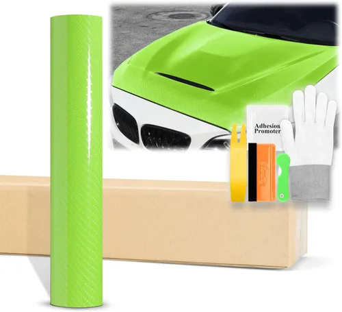Miniatura 10 de EZAUTOWRAP - Adhesivo revestidor de vinilo muy brillante de fibra de carbono 7D prémium con juego de herramientas, lámina de calcomanía con Gris