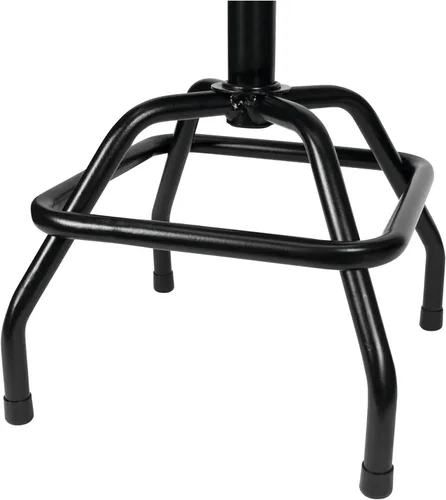 Miniatura 7 de Performance Tool W85011 Taburete de bar giratorio neumático con respaldo, giro de 360 grados, estructura de acero resistente, negro