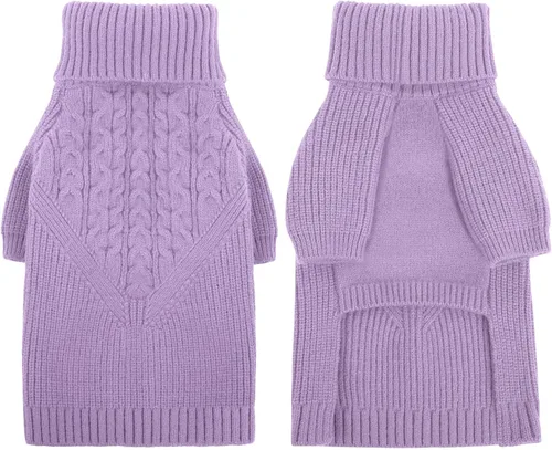 Miniatura 7 de Queenmore Suéter para perro, suéter para cachorros para perros pequeños, suéteres cálidos de invierno y otoño para perros, niñas y niños, suéter