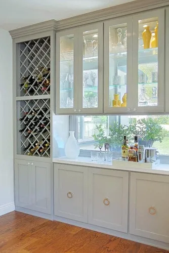Miniatura 4 de Estante de estantes de vidrio templado 3/8 para gabinete de pared de cocina de 15