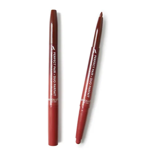 Miniatura 12 de Absolute New York ALD04 Perfect Pair Lip Duo, Labios más llenos y carnosos, Tono más profundo para contornear labios, Lápiz labial satinado y Madera
