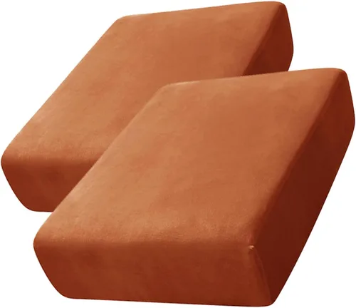 Miniatura 25 de CONRUSER Funda de cojín elástica de terciopelo suave, funda de cojín de felpa de terciopelo suave, funda de sofá, protector de muebles con parte