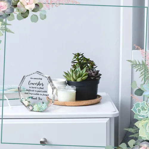 Miniatura 6 de Yinder Regalos de Agradecimiento para Mujeres Regalos de Apreciación Navideños para Compañera de Trabajo Empleada Enfermera Maestra Placa Acrílica