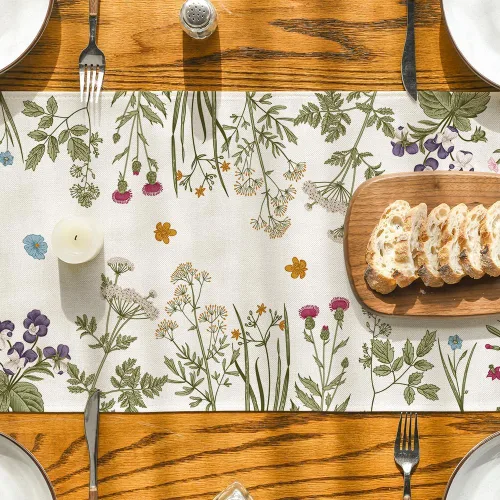 Miniatura 7 de Artoid Mode Camino de mesa de primavera de flores, decoración de mesa de comedor de cocina de temporada para decoración de fiesta del hogar, 13 x 72