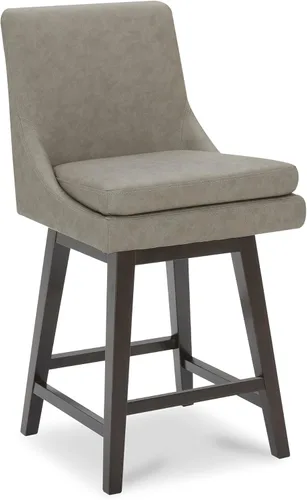 Miniatura 38 de CHITA Taburete de bar giratorio de altura de mostrador, taburete de bar tapizado, altura del asiento de 26.8 pulgadas de alto, tela en niebla