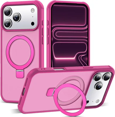 Miniatura 42 de SKYLMW – Funda compatible con iPhone 12 Pro Max y iPhone 13 Pro Max con soporte magnético invisible tipo anillo, fundas translúcidas para teléfonos