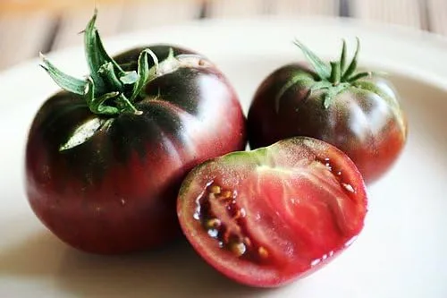 Miniatura 2 de Más de 30 semillas de tomate Paul Robeson, reliquia sin OMG, bajas en ácido, indeterminadas, polinizadas abiertas, sabor rico, de Estados Unidos
