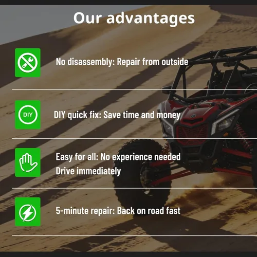 Miniatura 6 de famobay Kit profesional de tapones de neumáticos de hongos – Juego de reparación de neumáticos sin cámara resistente para motocicletas, automóviles