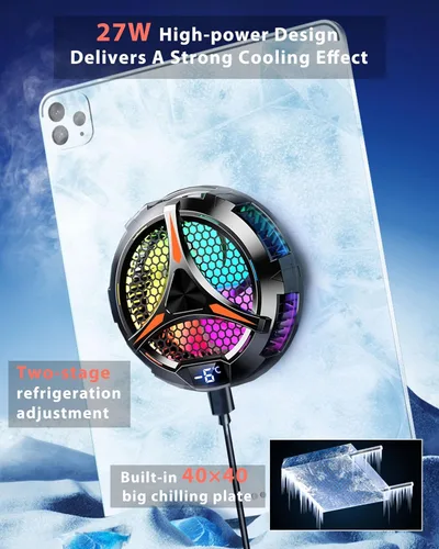 Miniatura 3 de zooparty - Enfriador magnético para iPad, tablet para iPad, Surface Pro, Samsung Tab, Steam Deck, compatible con Magsafe, ventilador
