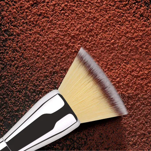 Miniatura 7 de Brocha de base de maquillaje con parte superior plana, Daubigny - gran brocha de polvo premium, brocha de maquillaje Kabuki duradera perfecta