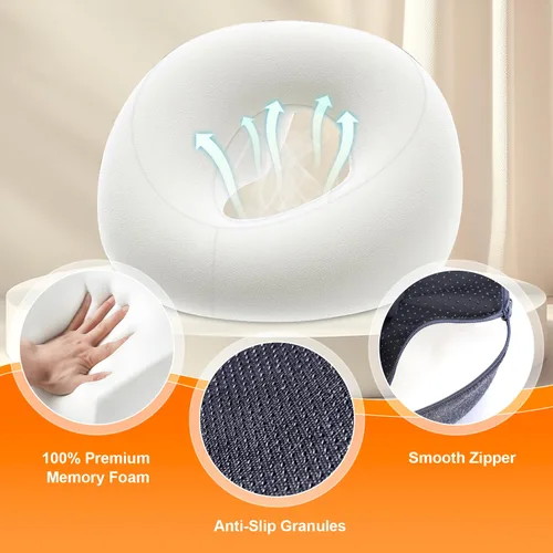 Miniatura 6 de Reposacabezas de masaje facial para cama, almohada boca abajo, masaje para dormir, almohada BBL después de la cirugía, recuperación posterior a