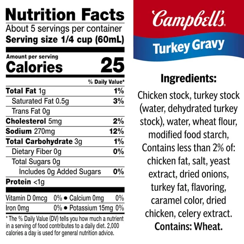 Miniatura 2 de Campbell's Gravy de Pavo, Lata de 10.5 Oz