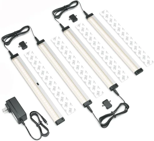 Miniatura 13 de EShine Juego de iluminación LED de bajo clóset, regulable, 4 paneles Onda manual activada - Control de atenuación por aproximación - Brillante
