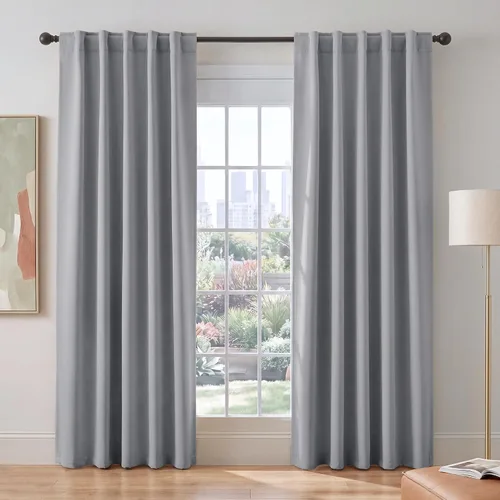 Miniatura 61 de PONY DANCE Cortinas cortas con aislamiento térmico para ventana pequeña, para guardería, baño, cocina, lavandería, caravana, sótano, 29 pulgadas