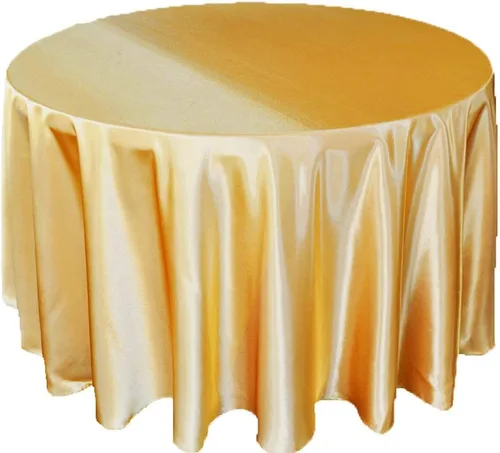 Miniatura 7 de Tektrum Mantel redondo de satén sedoso de 108 pulgadas, tela de alta calidad, lo mejor para bodas, fiestas, banquetes, eventos, restaurantes