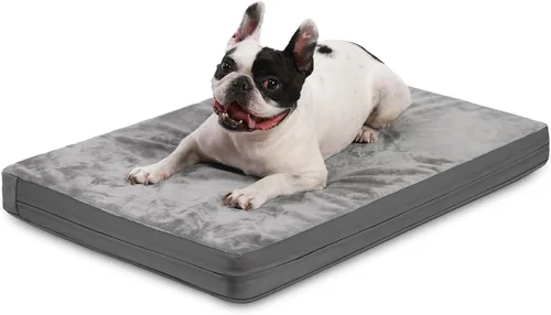 Miniatura 13 de Cama impermeable para perros pequeños, almohadilla para jaula de 24 pulgadas, cama ortopédica lavable para cachorros con funda extraíble reversible