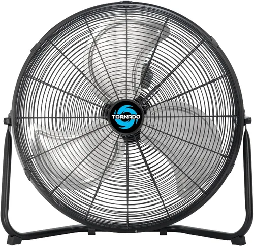 Miniatura 9 de Tornado Ventilador de piso de alta velocidad de 12 pulgadas, ventilador de piso industrial potente de 3 velocidades, ventilador de metal