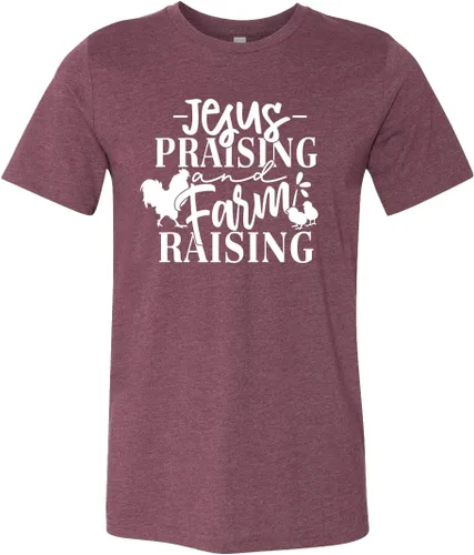 Miniatura 3 de Country Girl Shirt, Jesus Praising Farm Raising Shirt, Farm Shirt, Farm Life Shirt, Ranch Girl Shirt, Ranch Mom Shirt, Farm Mom T-Shirt