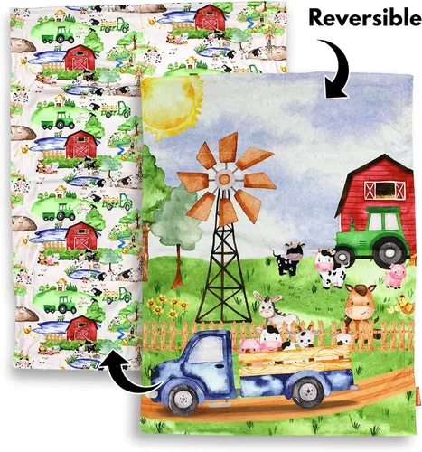 Miniatura 8 de Dear Baby Gear - Mantas reversibles para bebé - Manta suave para recién nacido - Blanco para niños pequeños - Manta para niños y niñas - Mantas