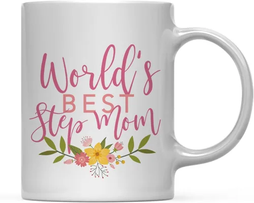 Miniatura 89 de Andaz Press Taza de café de 11 oz, regalo de broma de la mejor abbuela del mundo, diseño floral, paquete de 1