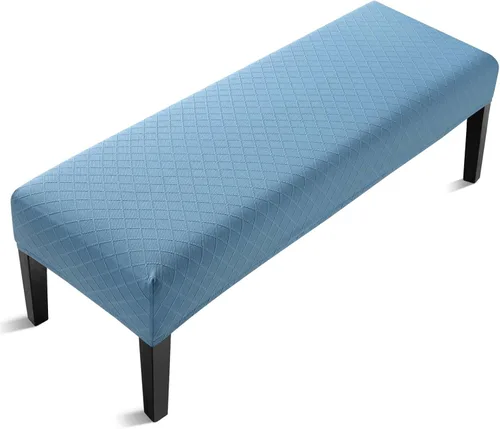 Miniatura 27 de Fuloon - Funda elástica de jacquard para banco de comedor, antipolvo, desmontable, funda para banco lavable, protector de cojín de asiento para Beige