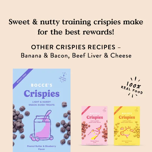 Miniatura 5 de Bocce's Bakery PB + Blueberry Crispies Golosinas para Perros Bajas en Calorías Sin Trigo, 10 oz