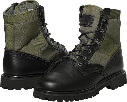 Miniatura 69 de Botas militares de WIDEWAY para hombres, botas de combate de jungla tácticas de cuero resistente al deslizamiento, negras, para hombres, todo