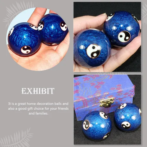 Miniatura 7 de Healifty 1 set Baoding Masaje de manos Esmalte Suave para Alivio y Salud de las Articulaciones para Ejercicio de Mano y Relajación