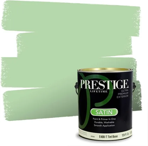 Miniatura 167 de PRESTIGE Pintura exterior e imprimación en uno, aloe, plano, 1 galón