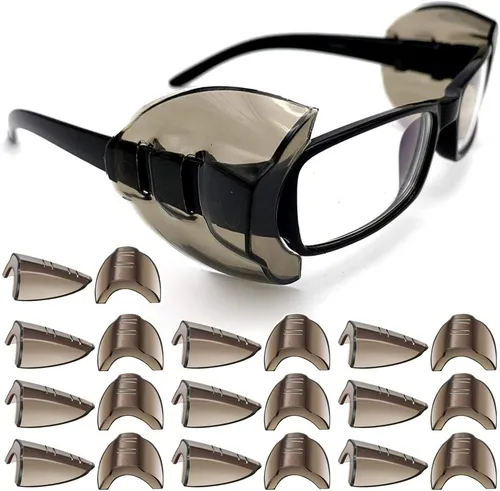 Miniatura 10 de 2/4/6/10 pares de protectores laterales de seguridad para ojos, protectores laterales deslizantes, se adapta a anteojos de tamaño correspondiente