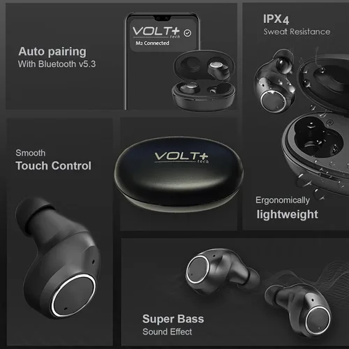 Miniatura 7 de Auriculares inalámbricos V5 Bluetooth funcionan para Xiaomi M2007J17I con estuche de carga para auriculares intrauditivos. (V5.0 negro)