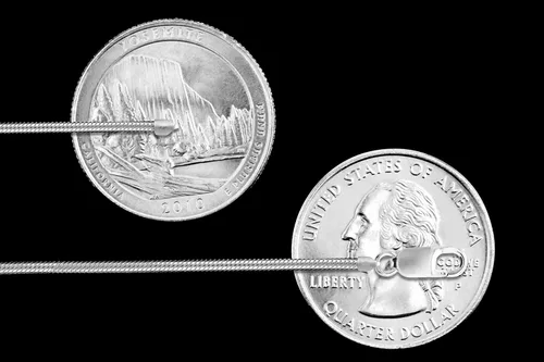 Miniatura 2 de Cadena tipo escamas de serpiente de plata 925 brasileña, tamaños 2.2mm, 2.4mm, 3mm, 4mm y 5mm