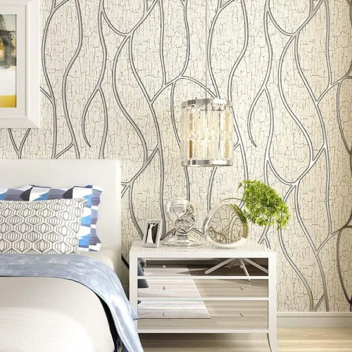 Miniatura 10 de Q QIHANG Moderno y minimalista no tejido grueso en relieve 3D para TV pared TV fondo de pared sala de estar dormitorio papel tapiz 1.73 pies