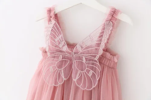 Miniatura 3 de Vestidos de verano con alas de mariposa, vestido de tul de hada, sin mangas, para fiesta de cumpleaños