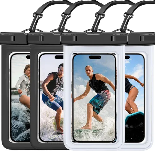 Funda impermeable para teléfono IP68, flotante impermeable, bolsa seca esencial para crucero en la playa con cordón ajustable para iPhone 16 Pro Max