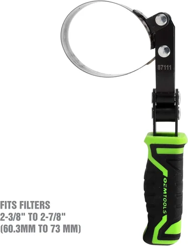 Miniatura 2 de OEMTOOLS 87111 - Llave giratoria para filtro de aceite, herramienta de extracción de filtro de aceite para quitar filtros de 2-3/8 a 2-7/8 pulgadas