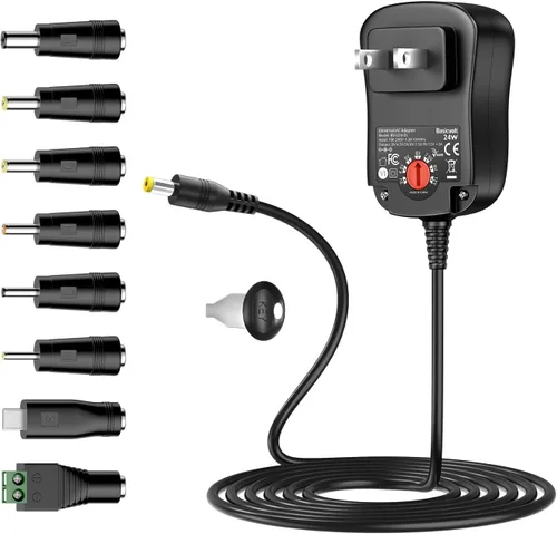 Miniatura 11 de Kit de adaptador universal de CA de 12 W, DC 3 V 4.5 V 5 V 6 V 7.5 V 9 V 12 V 1 A 1000 mA fuente de alimentación para tira de luz LED CCTV cámara