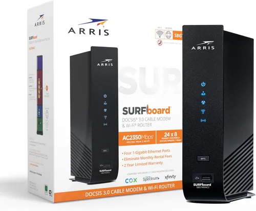 Miniatura 7 de ARRIS (SBG7400AC2) - Combo de enrutador de módem - Fast DOCSIS 3.0 y WiFi AC2350, [Consulte con su proveedor para la compatibilidad], cuatro puertos