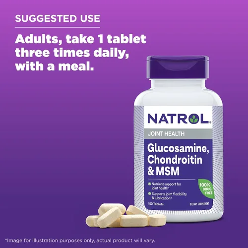 Miniatura 5 de Natrol Tabletas de glucosamina condroitina y MSM, 150 unidades (paquete de 12)